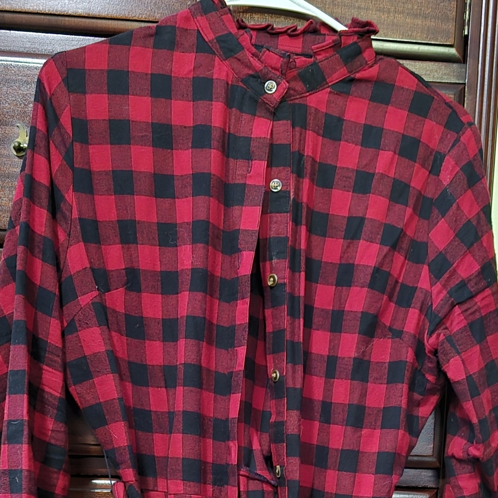 Kiel James Patrick Flannel Dress L - Picture 4 of 4